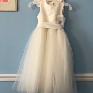 David’s Bridal flower girl dress with tulle skirt